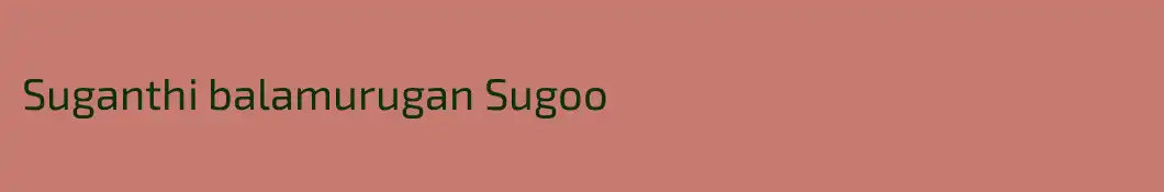 Suganthi balamurugan Sugoo